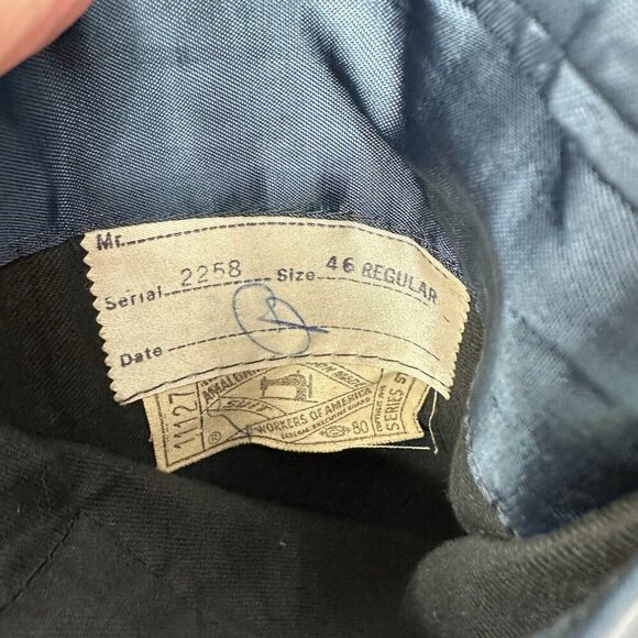 vintage 70s BOTANY 500 jacket blazer sport coat polyester check two button 44R - Picture 8 of 8